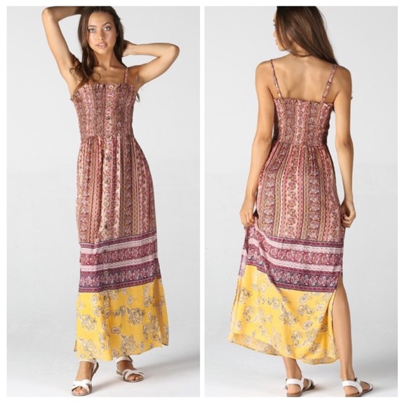 Penna&Pine Dresses & Skirts - Floral Smocked Maxi Dress